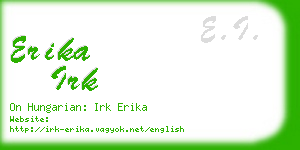 erika irk business card
